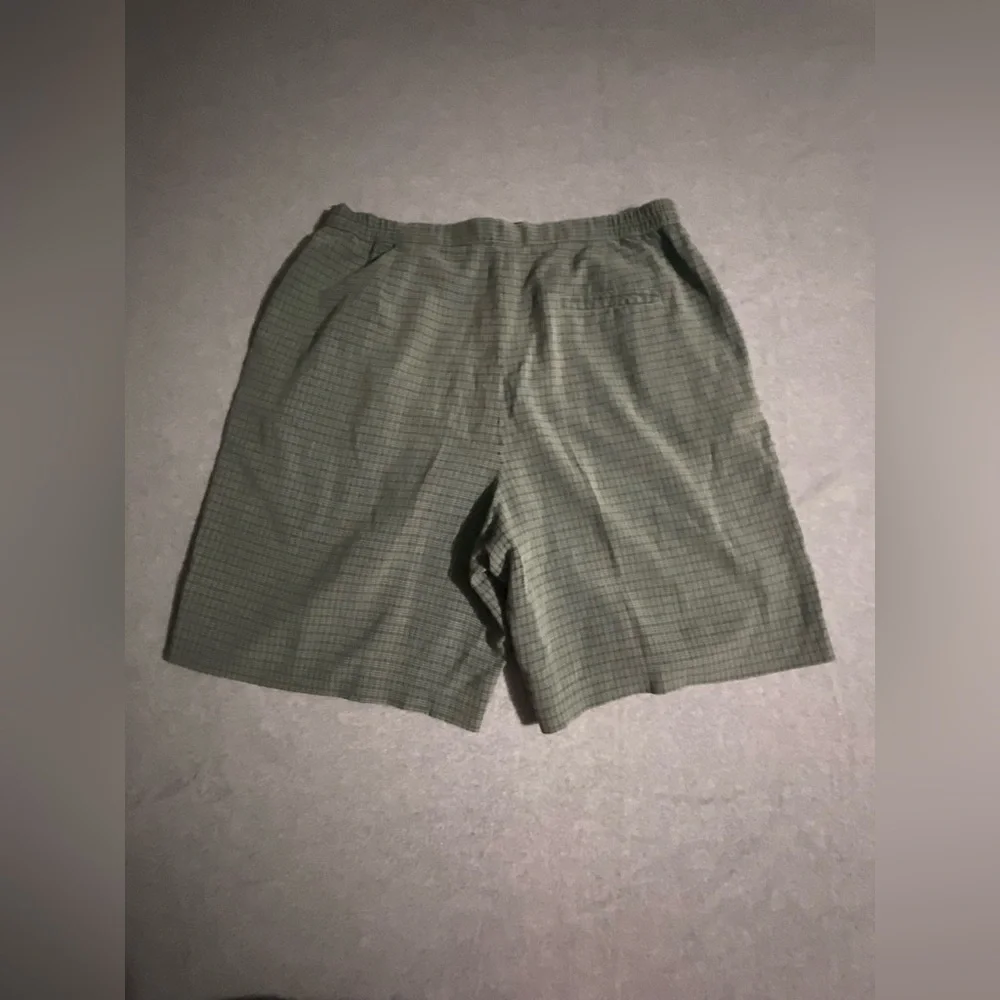 Lily's Beverly Hills Vintage Plaid Shorts Size 14 Green Repair Needed Distressed